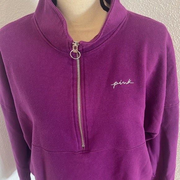 PINK Half Zip Sweatshirt - Picture 2 of 5